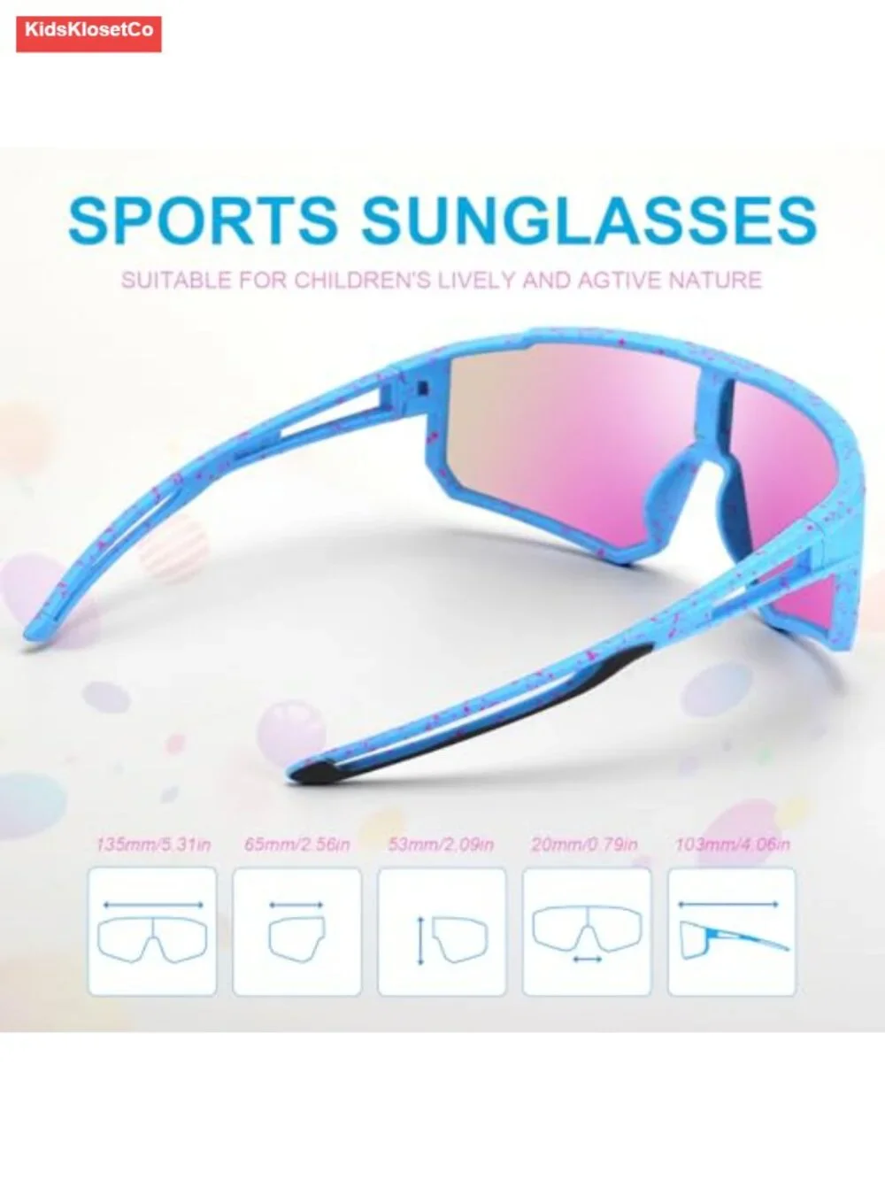 3PK Youth Sports Sunglasses UV400 Protection Baseball Cycling Goggles